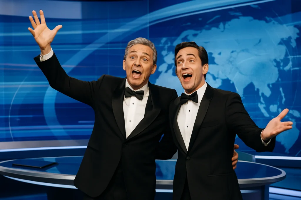 Fiorello e Biggio portano il varietà nello studio del Tg1: uno spettacolo folle su Rai 1